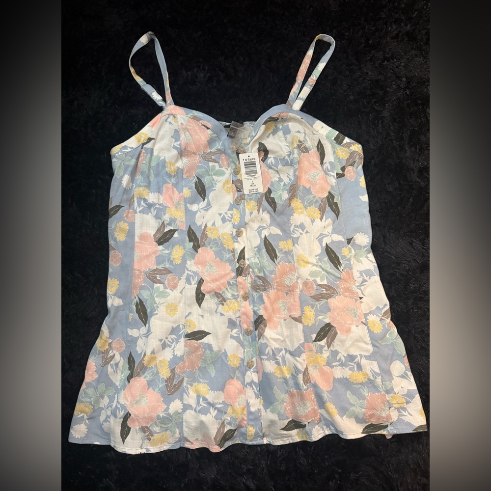 Torrid Blue and Pink Floral Camisole